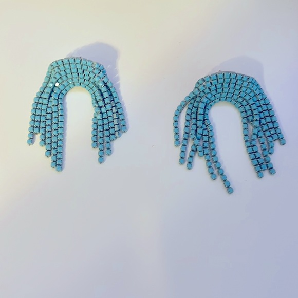 hair candy by hans Jewelry - Hair Candy by Hans teal mini rainbow earrings